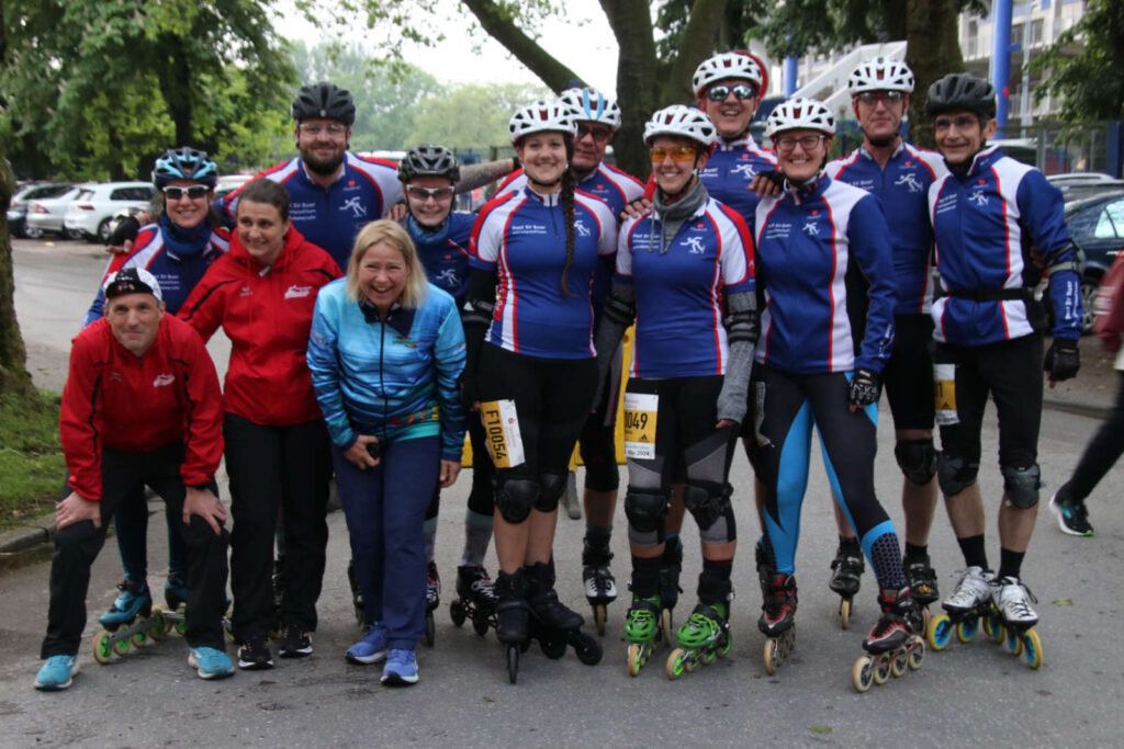 Das InlineSpeedTEam des Post SV Buer beim Rhein-Ruhr-Marathon 2024