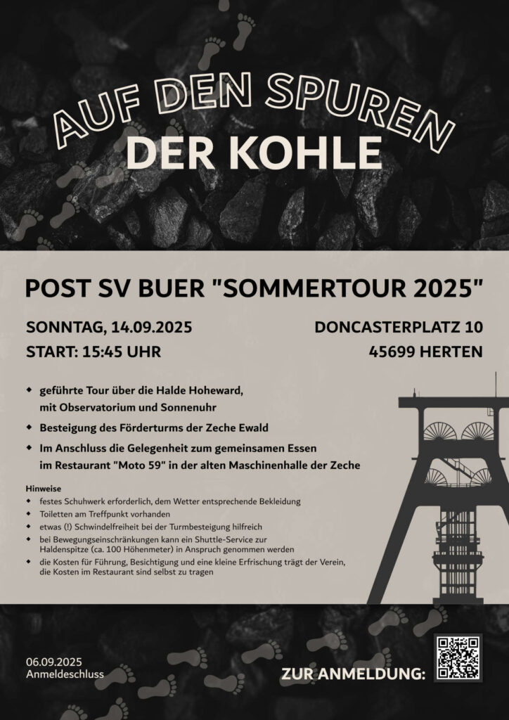 Auf den Spuren der Kohle Sommertour Post SV Buer 2025
